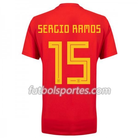 Camisetas España Ramos 15 Mujer Primera Equipacion Mundial 2018